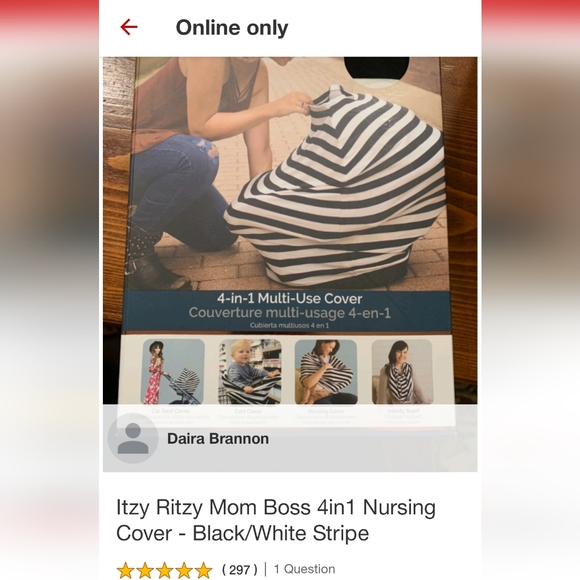 Itzy Ritzy Nursing cover - Picture 2 of 3